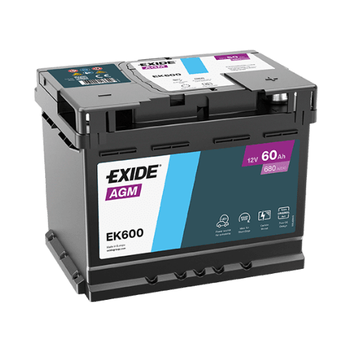 Batería de Coche EXIDE EK600 AGM