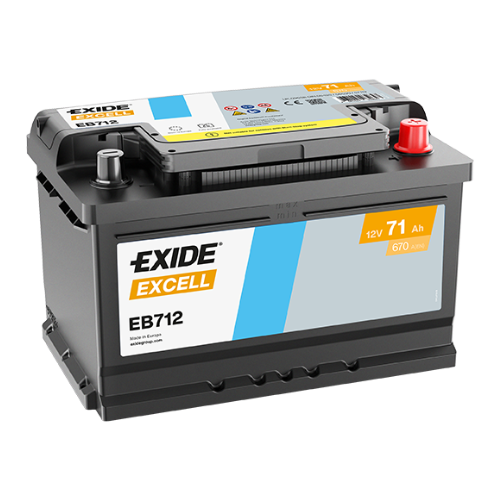 Batería de Coche EXIDE EB712 71Ah